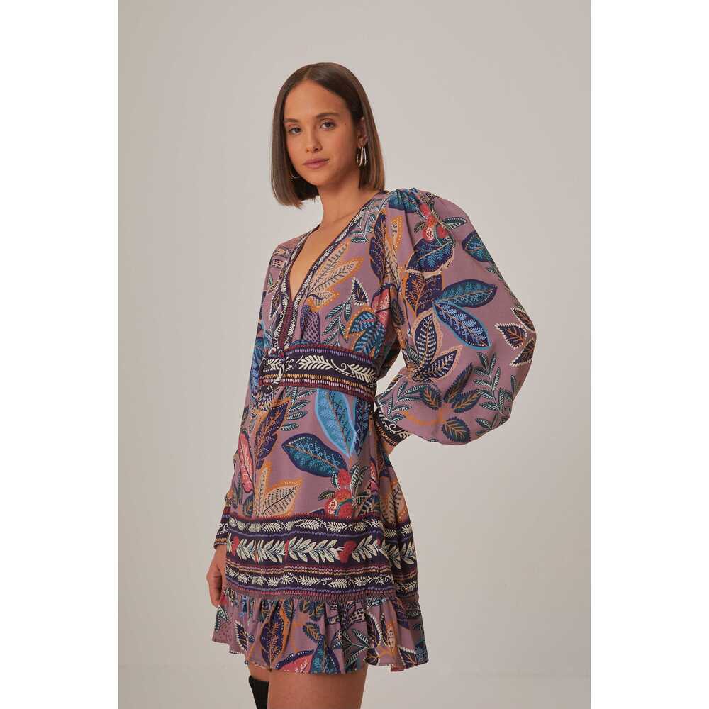 Lavender Wild Night Long Sleeve Mini Dress